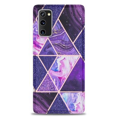 Защитный чехол Deexe Marble Pattern для Samsung Galaxy S20 FE (G780) - Purple