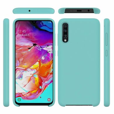 Захисний чохол Deexe Silicone Case для Samsung Galaxy A70 (A705), Cyan