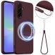 Захисний чохол Deexe Silicone Case with MagSafe для Samsung Galaxy A36 (A366) / A56 (A566) - Wine Red