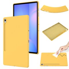 Защитный чехол Deexe Silicone Shell для Samsung Galaxy Tab S10 FE Plus - Yellow
