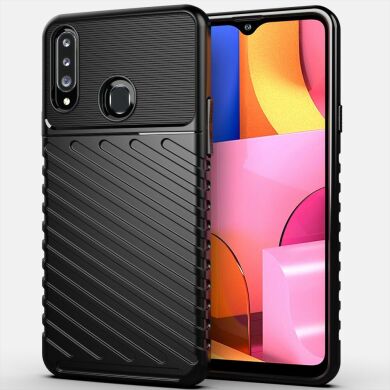 Захисний чохол Deexe Thunder Series для Samsung Galaxy A20s (A207) - Black