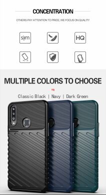 Защитный чехол Deexe Thunder Series для Samsung Galaxy A20s (A207) - Green