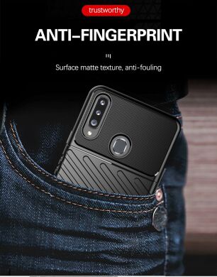 Захисний чохол Deexe Thunder Series для Samsung Galaxy A20s (A207) - Green