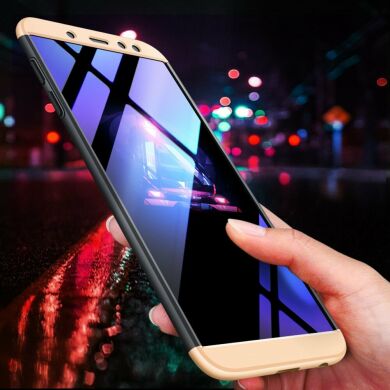 Защитный чехол GKK Double Dip Case для Samsung Galaxy A6 2018 (A600) - Black / Gold