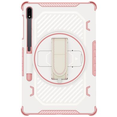 Защитный чехол Reframe Kickstand Strap для Samsung Galaxy Tab S7 FE / S7 Plus / S8 Plus / S9 Plus (T730/736/800/806/970/975/810/816) - Pink