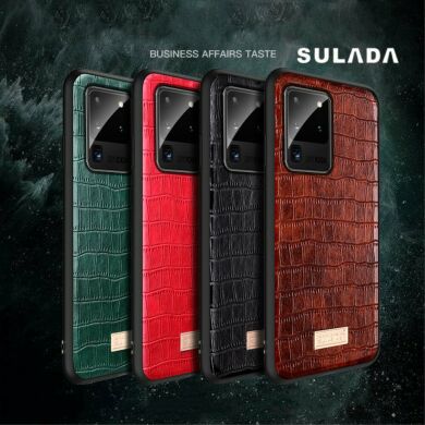 Захисний чохол SULADA Crocodile Style для Samsung Galaxy S20 Ultra (G988) - Red