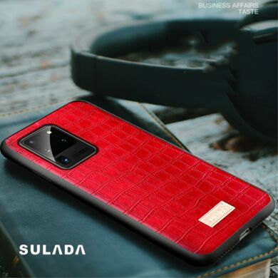 Захисний чохол SULADA Crocodile Style для Samsung Galaxy S20 Ultra (G988) - Red