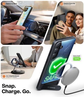 Защитный чехол TORRAS Ostand L1 (with MagSafe) для Samsung Galaxy S26 Plus - Black