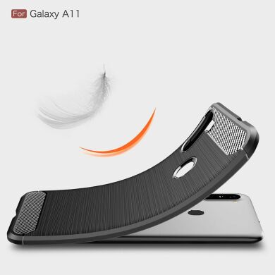 Захисний чохол UniCase Carbon для Samsung Galaxy A11 (A115) - Black