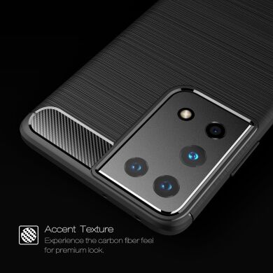 Защитный чехол UniCase Carbon для Samsung Galaxy S21 Ultra - Black