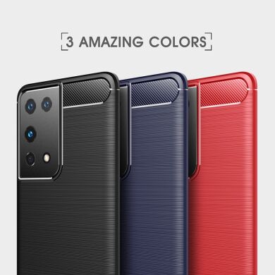 Захисний чохол UniCase Carbon для Samsung Galaxy S21 Ultra - Red