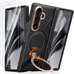 Защитный комплект TORRAS Ostand Q3 VegSkin with MagSafe (FF) для Samsung Galaxy Fold 8 Ultra - Black