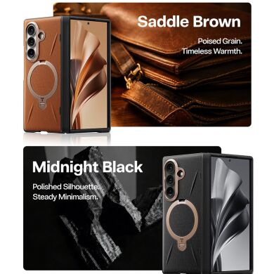 Защитный комплект TORRAS Ostand Q3 VegSkin with MagSafe (FF) для Samsung Galaxy Fold 8 Ultra - Black