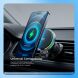 Автомобільний тримач із функцією бездротової зарядки Proove Light Crystal Qi2.2 (25W) - Gray