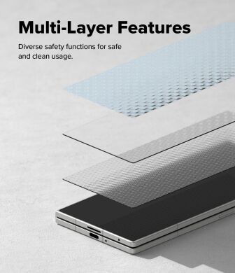 Комплект захисних стекол (2шт) Ringke Easy Slide Tempered Glass для Samsung Galaxy Fold 7 (8800293855460) - Clear