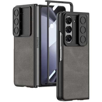 Защитный чехол GKK Leather Shell для Samsung Galaxy Fold 5 - Grey