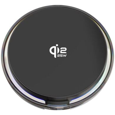 Автомобільний тримач із функцією бездротової зарядки Proove Light Crystal Qi2.2 (25W) - Gray