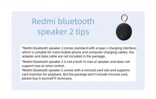 Портативная акустика Xiaomi Redmi Bluetooth Speaker 2 (QBH4327CN) - Black