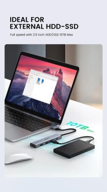 USB HUB UGREEN CM473 4 in 1 Type-C to 4USB 3.0 - Space Gray