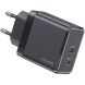 Сетевое зарядное устройство USAMS CC172 T54 40W Dual Type-C Ports GaN Fast Charger - Black. Фото 3 из 19