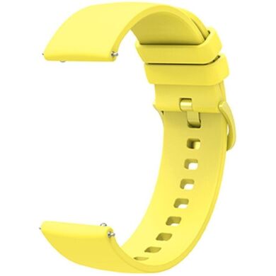 Ремешок Deexe Soft Silicone для часов с шириной крепления 18 мм - Yellow