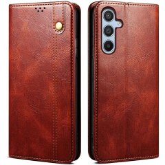 Защитный чехол UniCase Leather Wallet для Samsung Galaxy A25 (A256) - Brown