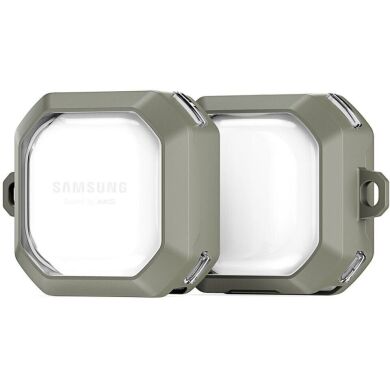 Защитный чехол DUX DUCIS SECC Series для Samsung Galaxy Buds Live / Buds Pro / Buds 2 / Buds 2 Pro / Buds FE - Army Green