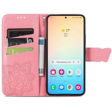 Чохол UniCase Butterfly Pattern для Samsung Galaxy S24 Plus - Pink