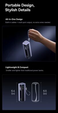 Внешний аккумулятор Baseus EnerGeek GR11 200W (25000mAh) + кабель Type-C - Grey