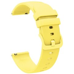 Ремінець Deexe Soft Silicone для годинників з шириною кріплення 18 мм - Yellow
