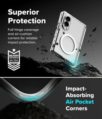 Захисний чохол Ringke Fusion Flap Magnetic для Samsung Galaxy Fold 8 (8800328819368) - Clear