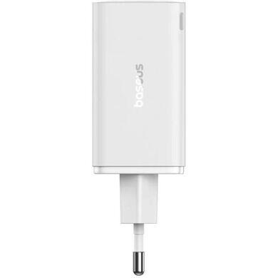 Сетевое зарядное устройство Baseus GaN6 Pro Fast Charger 2C+2U 65W + кабель Type-C to Type-C (100W) P10162701213-00 - White