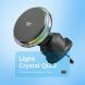Автомобільний тримач із функцією бездротової зарядки Proove Light Crystal Qi2.2 (25W) - Gray