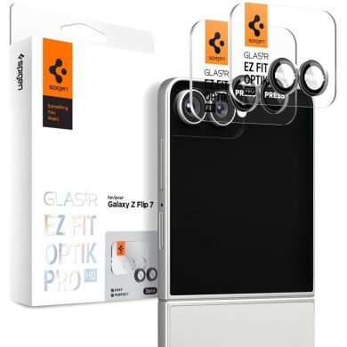 Комплект защитных стекол Spigen (SGP) Optik Pro Lens Protector для Samsung Galaxy Flip 7 (AGL09587) - Black
