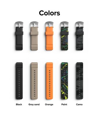 Ремінець Ringke Rubber One Bold Design для годинників з шириною кріплення 20мм (8809919309707) - Camo