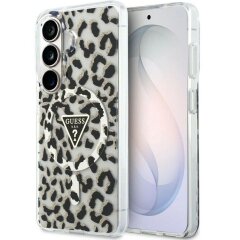 Защитный чехол Guess IML Leopard Print Triangle MagSafe для Samsung Galaxy S26 (S942) GUHMS26SHLEGTGLK - Black