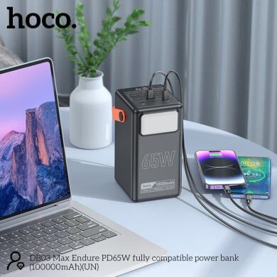 Внешний аккумулятор Hoco DB03 Max 65W (100000mAh) - Black