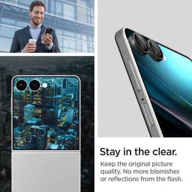 Комплект защитных стекол Spigen (SGP) Optik Pro Lens Protector для Samsung Galaxy Flip 7 (AGL09587) - Black