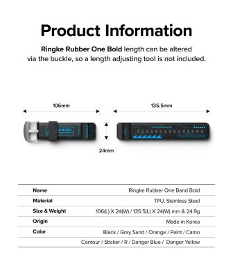 Ремінець Ringke Rubber One Bold Design для годинників з шириною кріплення 20мм (8809919309707) - Camo