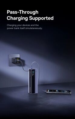 Внешний аккумулятор Baseus EnerGeek GR11 200W (25000mAh) + кабель Type-C - Grey