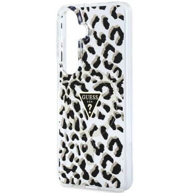 Защитный чехол Guess IML Leopard Print Triangle MagSafe для Samsung Galaxy S26 (S942) GUHMS26SHLEGTGLK - Black