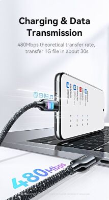 Кабель USAMS US-SJ750 Type-C to Type-C (100W, 1.2m) - Tarnish