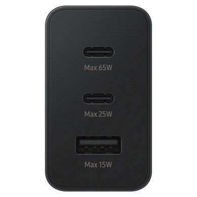 Сетевое зарядное устройство Samsung 65W Power Adapter Trio (w/o cable) EP-T6530NBEGRU - Black
