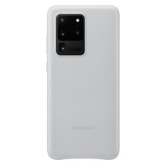 Чехол Leather Cover для Samsung Galaxy S20 Ultra (G988) EF-VG988LSEGRU - Grayish White