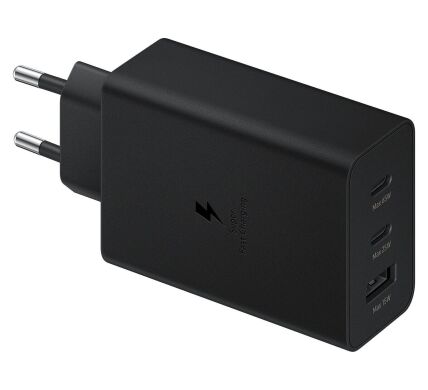 Мережевий зарядний пристрій Samsung 65W Power Adapter Trio (w/o cable) EP-T6530NBEGRU - Black