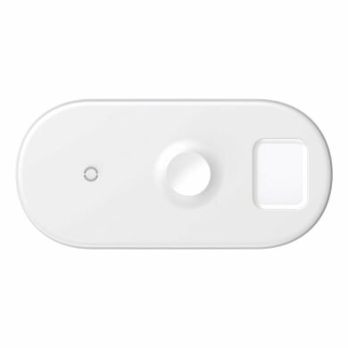 Беспроводное зарядное устройство BASEUS Smart 3 in 1 Wireless Charger - White