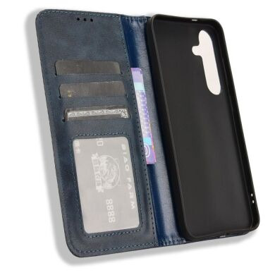 Чехол Deexe Retro Style для Samsung Galaxy S25 FE (S731) - Blue