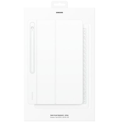 Чехол-клавиатура Book Cover Keyboard AI Key для Samsung Galaxy Tab S10 FE Plus (EF-DX625BWEGUA) - White