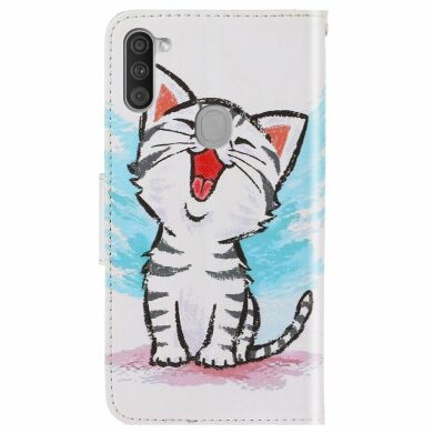 Чехол-книжка Deexe Color Wallet для Samsung Galaxy M11 (M115) - Happy Cat