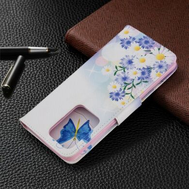 Чехол-книжка Deexe Color Wallet для Samsung Galaxy S20 Ultra (G988) - Butterfly and Flowers